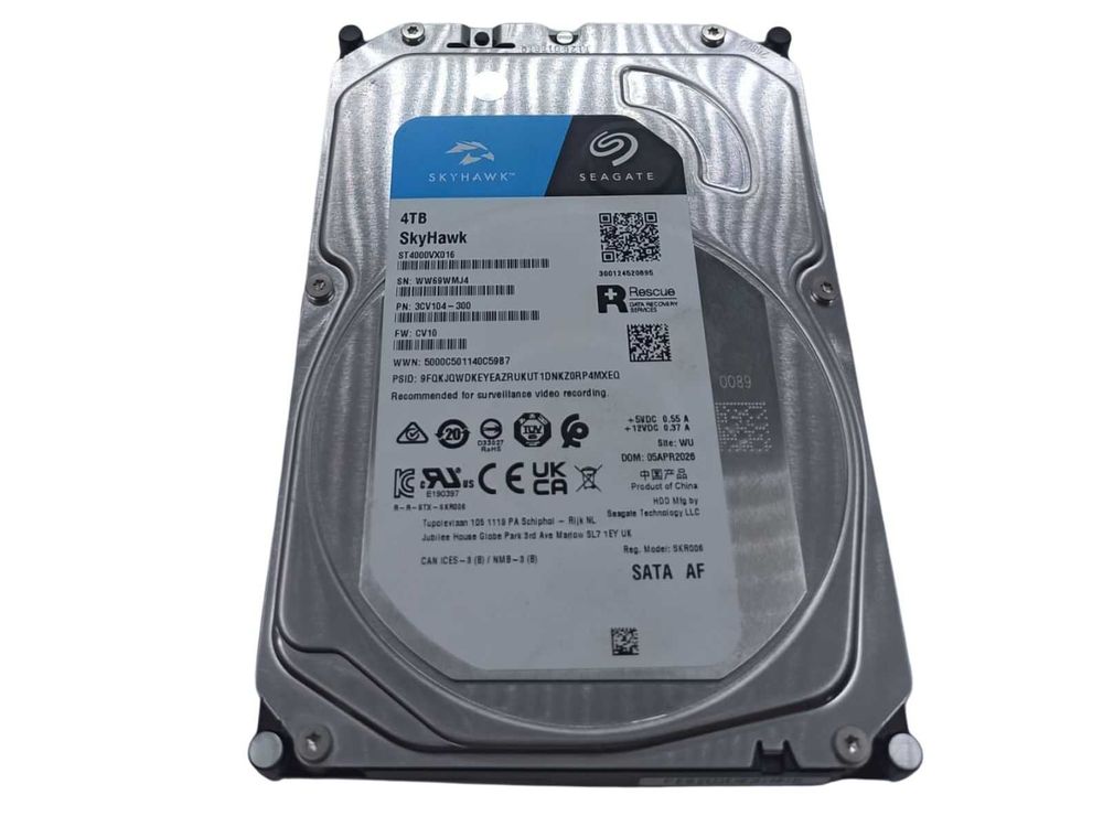 [RESIGILAT] Hard Disk (HDD) Seagate Skyhawk 4 TB (Tera Bytes) 3.5 inch, pentru supraveghere video, cache 256MB, ST4000VX016-R2