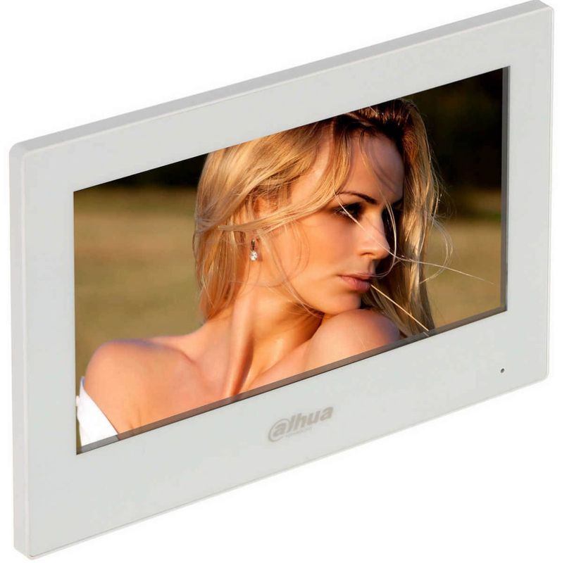 [RESIGILAT] Monitor compatibil cu videointerfonul IP Dahua, Intrare alarma, PoE, touchscreen 7 inch, VTH2621GW-P-R