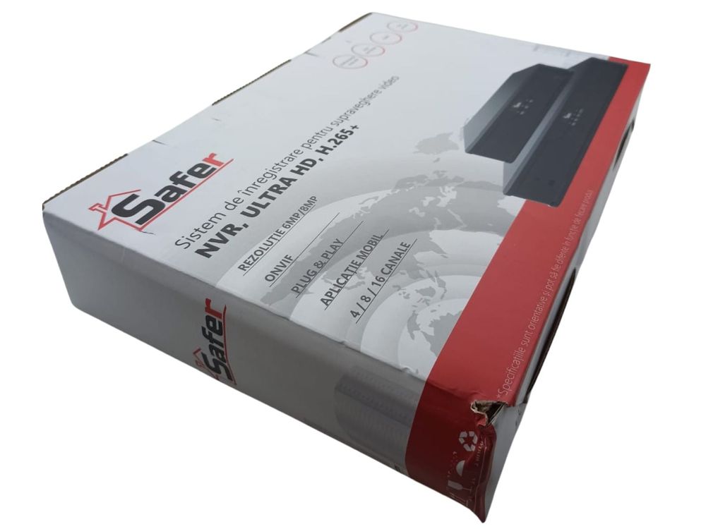 [RESIGILAT] Nvr 4 canale 8MP (4K), Safer, 4xPoE, Ultra 265, SAF-NVR4-8MP-4POE-R1