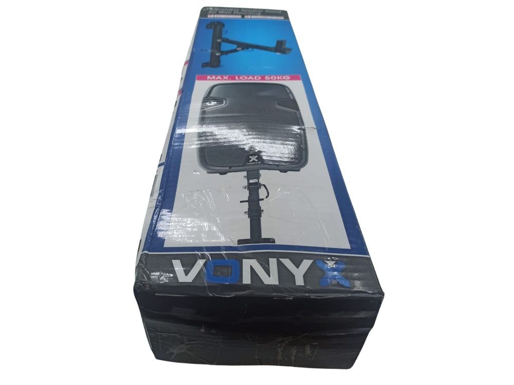 [RESIGILAT] Suport boxe pentru montare pe perete, reglabil, Vonyx SUP3P-R1, sarcina 50kg, stift pentru siguranta, 1.9kg, otel negru
