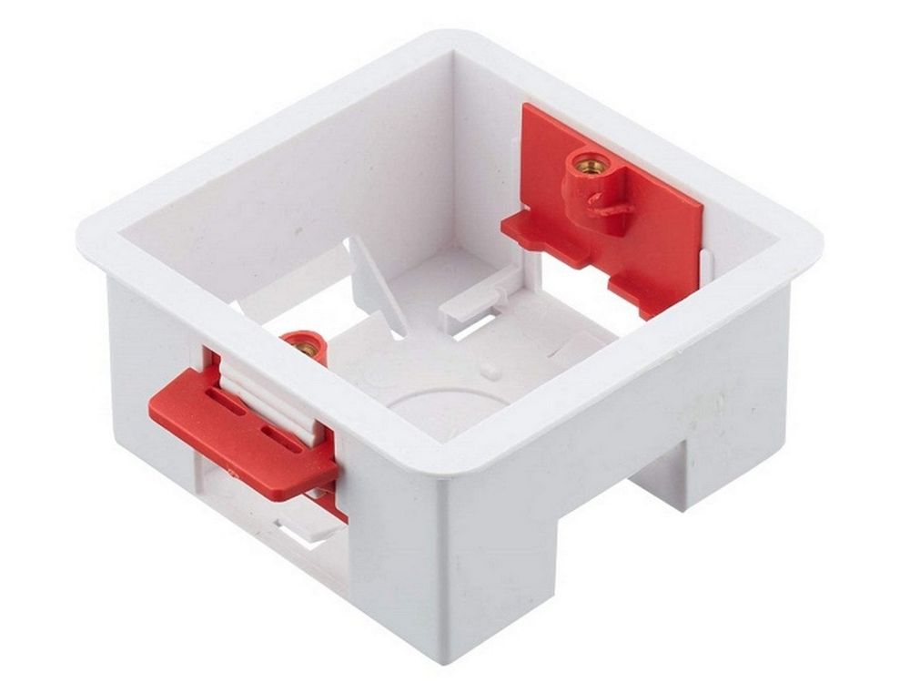 Doza pentru economizoare energie si butoane acces, 83 × 83 × 47 mm, incastrata, ABS, ABK-802+R 