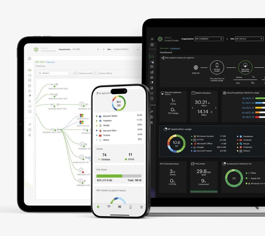 Access Point Desktop Zyxel NWA50AXPRO-EU0102F, WiFi 7 BE5100, 4-Stream, Dual-Radio, NebulaFlex, Smart Mesh MLO, Cloud Management