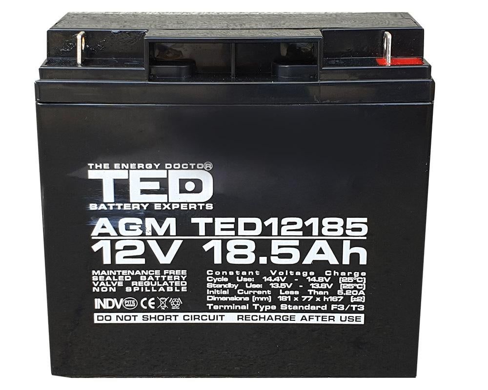 Acumulator pentru sisteme de securitate 12V, 18.5 AH, PL 18 AH