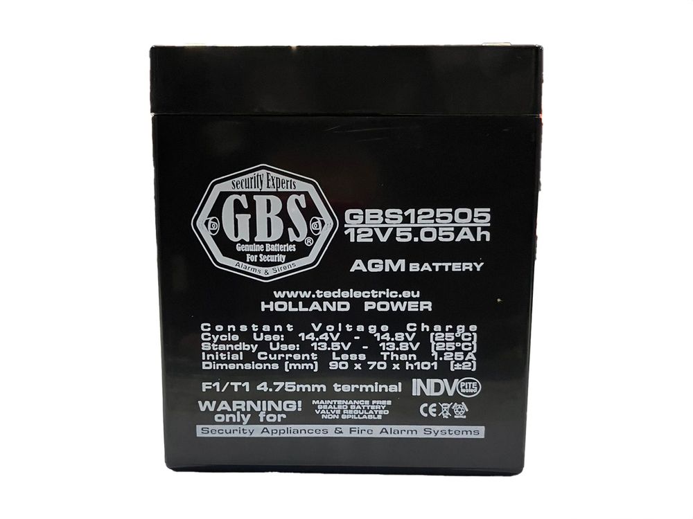 Acumulator centrala de alarma 12V, 5 A, conectori T1, PL5AH