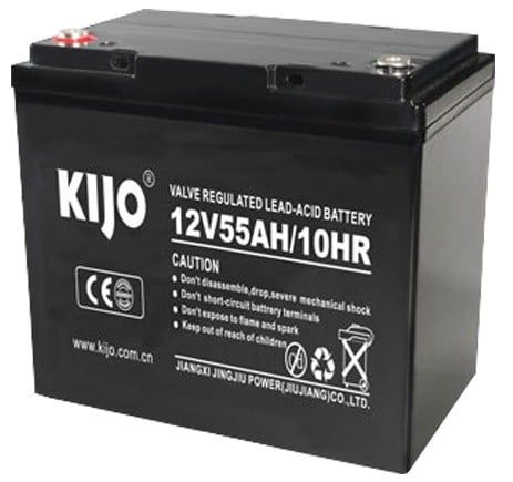 Acumulator plumb-acid AGM Deep Cycle JM12-55, KIJO, 12V, 55Ah, conector M6