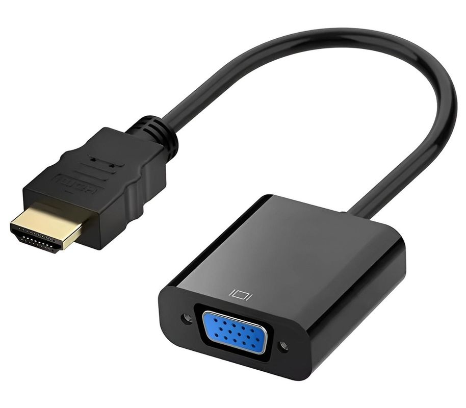 Adaptor HDMI la VGA, tata-mama, Full HD pana la 60Hz, placat cu aur, 20cm, Safer SAF-HDMIVGAD70