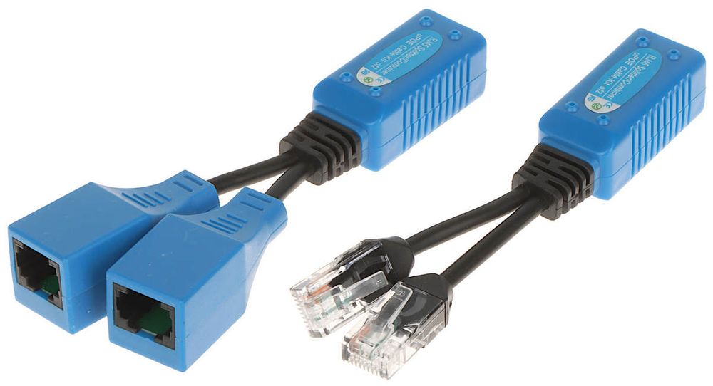 Adaptor 2x RJ45 la cablu UTP/FTP 5e pentru transfer date si PoE, doua echipamente, Safer AD-UTP-2W/2G