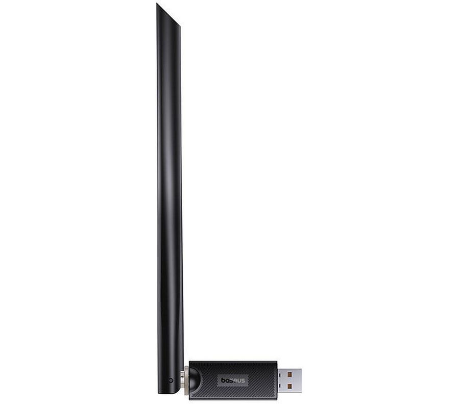 Adaptor USB Wi-Fi Baseus B01317600111-02, cu antena externa, viteza maxima transfer 650Mbps, indicator LED, negru