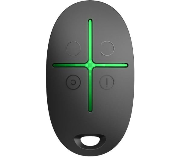 Telecomanda pentru sistem de alarma, 4 butoane, raza actiune max. 1000m, alimentare baterie CR2032, negru, AJAX SPACECONTROL BL
