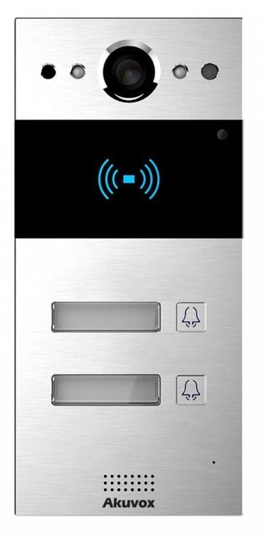 Post de apelare pentru video-interfon IP, SIP, 2 familii, RFID, PoE, Akuvox, R20B-2B
