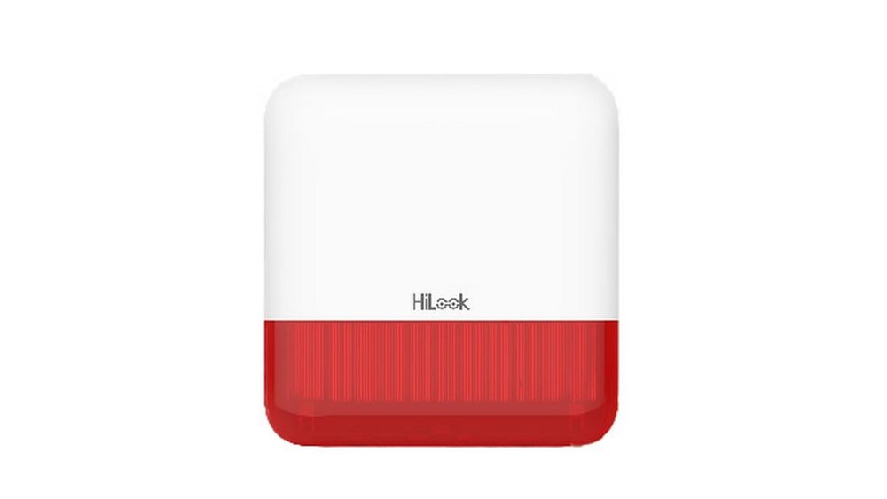 Sirena alarma wireless exterior HiLook ALARM-S201-E-WE Red, 110 dB, 868 MHz, raza 1600 m, rosie, IP65