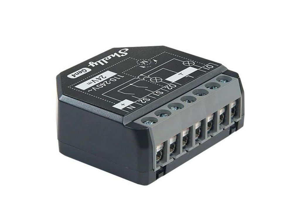 Releu inteligent Shelly ALL-REL-PLUS2PM-R4, Wi-Fi 2.4GHz, Bluetooth, Zigbee, 2 canale, compatibil cu Google, Alexa si SmartThings