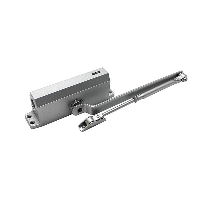 Amortizor hidraulic cu brat pentru usi de 45-75kg, aluminiu, deschidere usa 180°