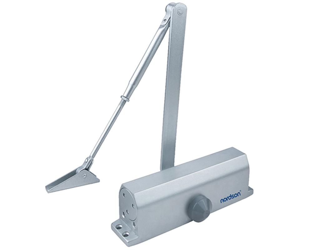 Amortizor hidraulic cu brat pentru usi de 70-85kg, aluminiu, deschidere usa 180°