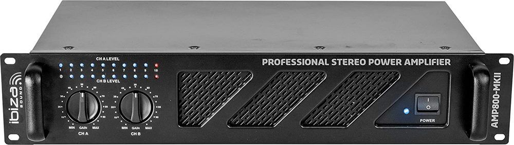 Statie cu Amplificator Profesional 2x600W, Rackabil, Ibiza Sound AMP800-MKII