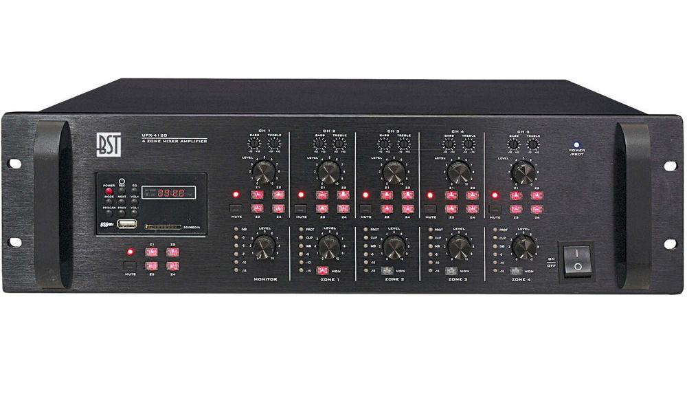 Ampificator public adress 100V - 480W (4 zone x 120W), UPX4120
