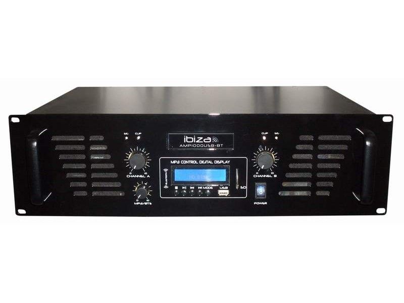 Amplificator cu player USB si Bluetooth 2X800W, AMP1000USB-BT