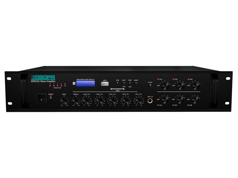 Amplificator mixer PA 250W cu 6 zone individuale MP610U