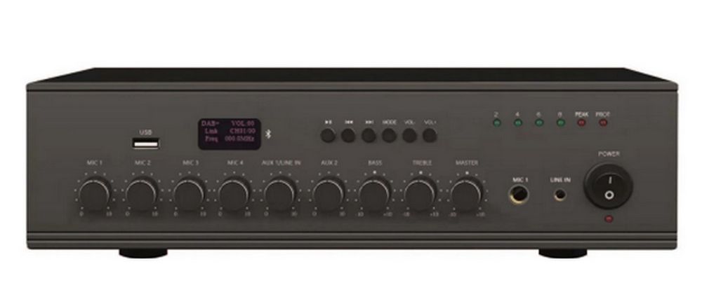 Amplificator cu mixer 250W, 3x MIC XLR, 1x MIC Jack 6.35mm, 2x AUX, USB, Bluetooth, PEAS MA-250