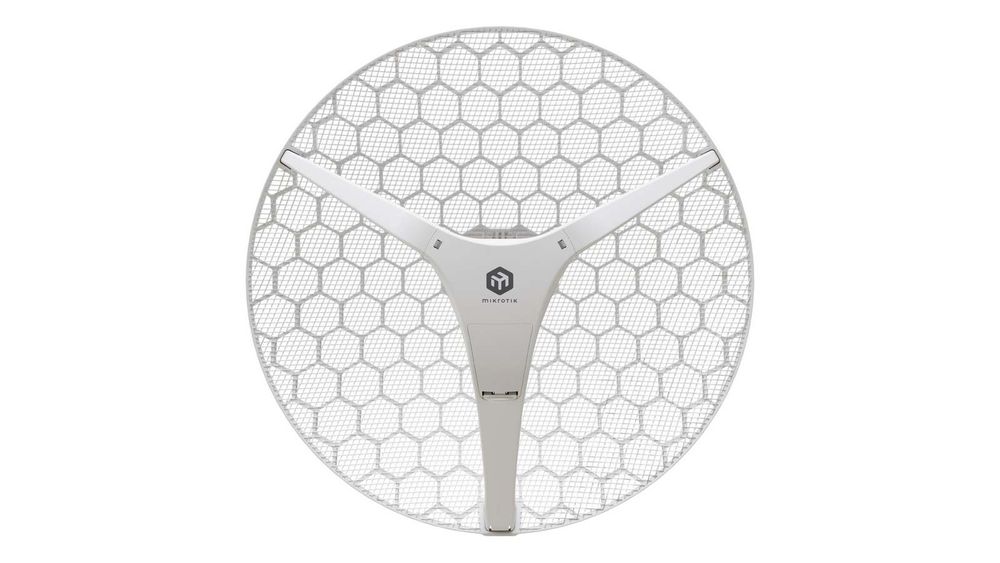 Antena wireless exterior MikroTik LHG-5axD-XL, 5 GHz, Wi-Fi 6, 27 dBi, 1 port Gigabit Ethernet, PoE, RouterOS v7