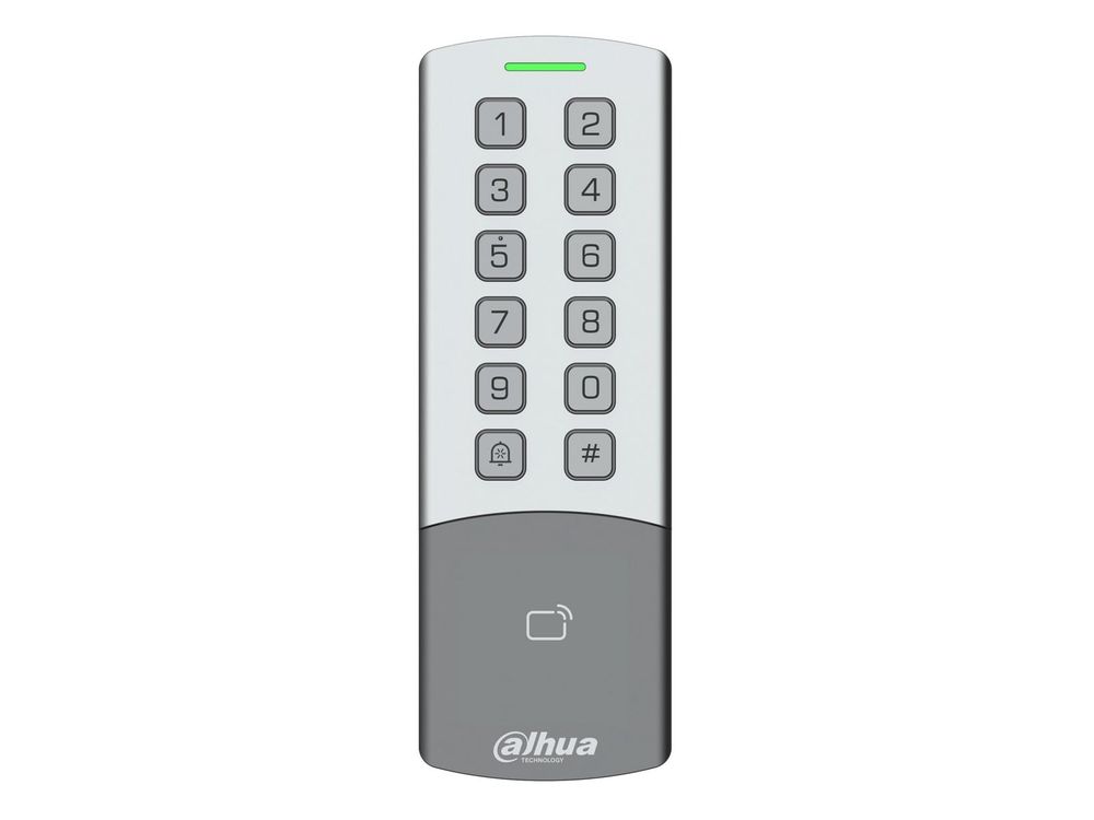 Control acces standalone Dahua ASI1201M-MEW, RS-485, Wiegand, RFID, TCP/ IP, Wi-Fi, 10.000 utilizatori, 12V DC, IP65, IK08