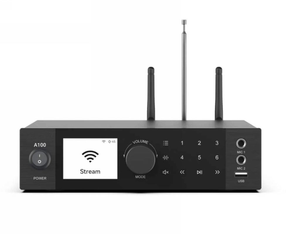 Rakoit A100 streamer audio cu amplificare 2x100W, WiFi, LAN, Bluetooth, AirPlay, karaoke, AUDHC-RKT-A100