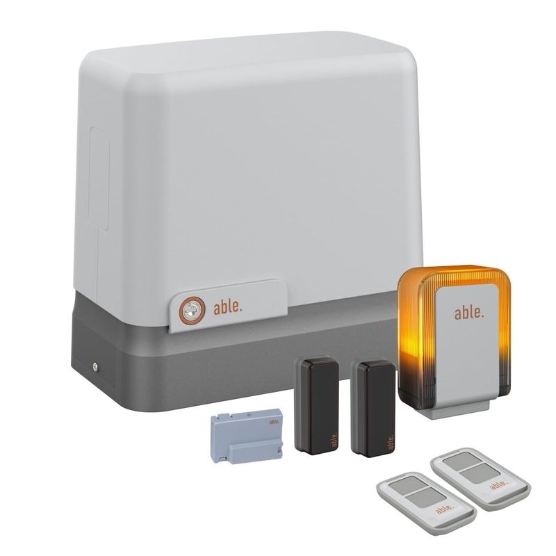 Automatizare de poarta culisanta Able Kit SL Small 800 230, 800kg, 230V, 800/ 300 N, semnalizare luminoasa, fotocelule, receptor, telecomanda, IP44