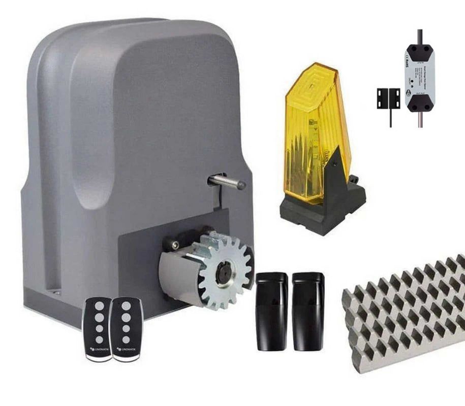 Kit automatizare poarta culisanta 600 Kg Linomatik Slide6 + 4 metri cremaliera metalica, releu wireless SLIDE6KIT-NCP-FULL