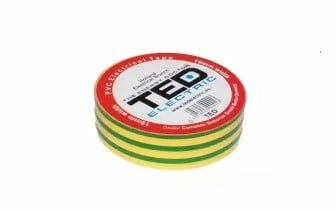 Banda izolatoare TED TED004772, lungime 20m, diametru 19mm, galbena
