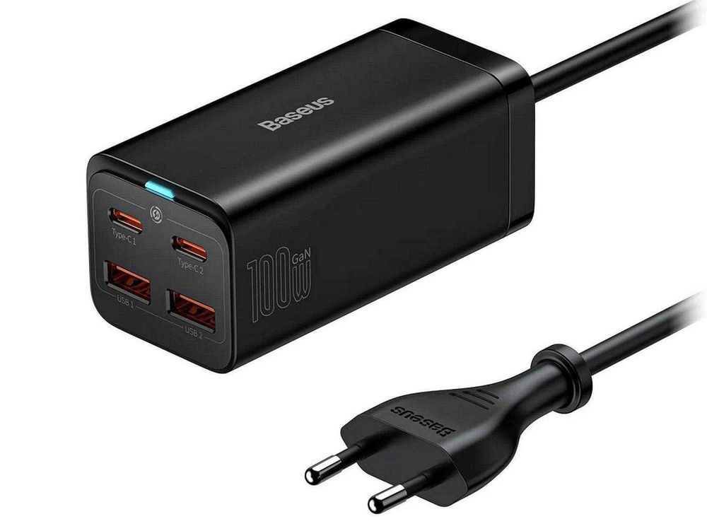 Incarcator retea Baseus, 100W, 2x USB-C, 2x USB-A, CCGP000101