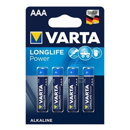 Set baterii alcaline Varta High Energy LR03 AAA 4 bucati, BAT0236