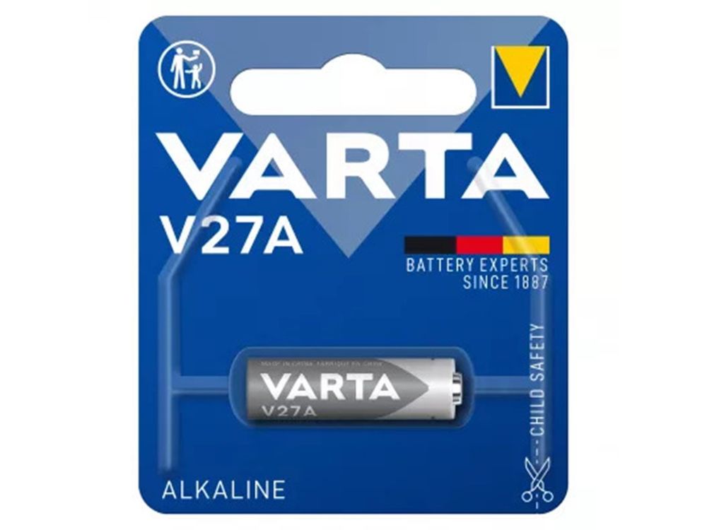 Baterie alcalina VARTA 12V, A27, 27A, LR27, MN27, telecomenzi, alarme, sisteme securitate, jucarii, V27A 12V