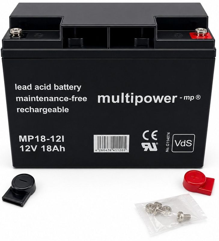 Baterie plumb Bosch IPS-BAT12V-18AH, 12V, 18Ah, 5.4A, material ABS, rezistenta la socuri