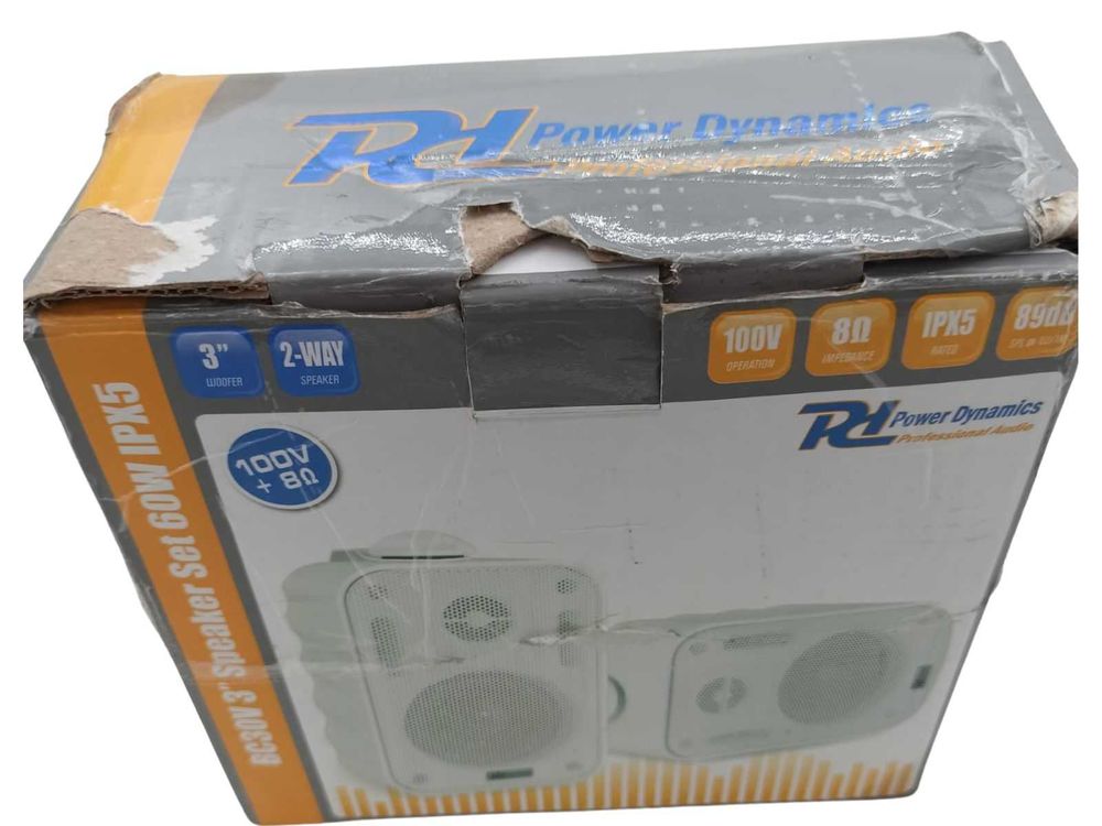 [RESIGILATE] Set boxe Power Dynamics BC30V-WH-R2, 60W, 100V, 8 Ohmi, IPX5, albe