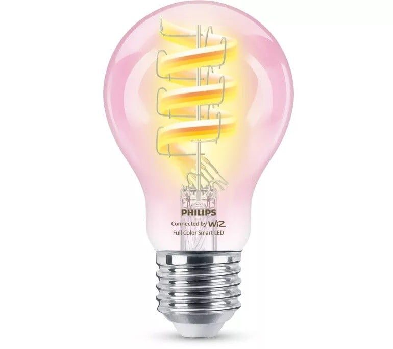 Bec inteligent Philips 8720169165779, RGB LED, A60, 470 lm, milioane culori, lumina alba ajustabila, control vocal, SpaceSense, dimabil, E27