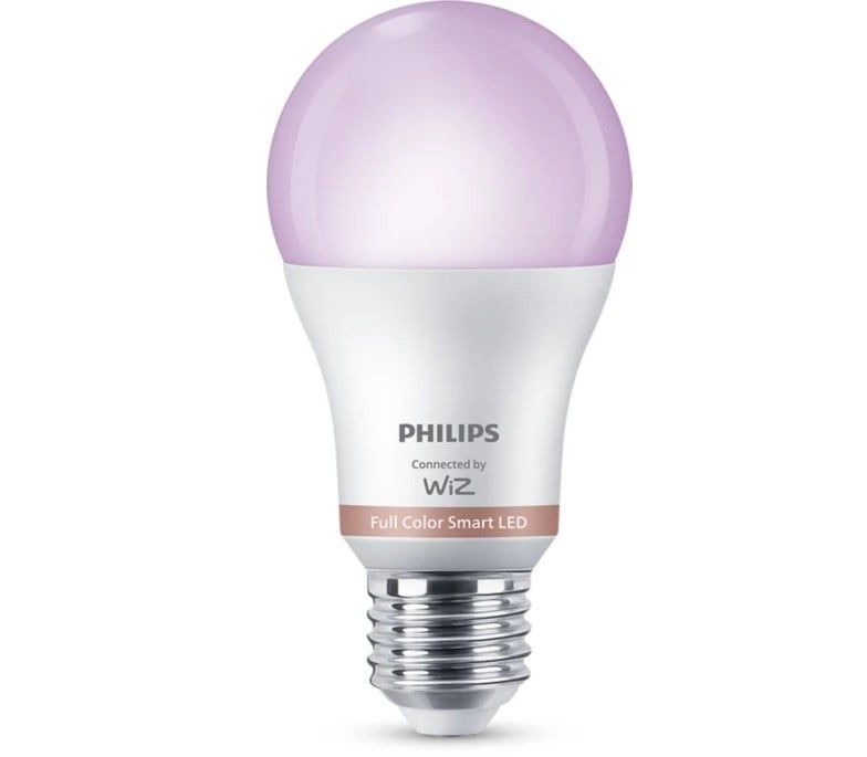 Bec LED inteligent Philips 8720169170933, RGB A60, E27, 8.5W, 806 lm, Wi-Fi, Bluetooth, control aplicatie WiZ, Matter