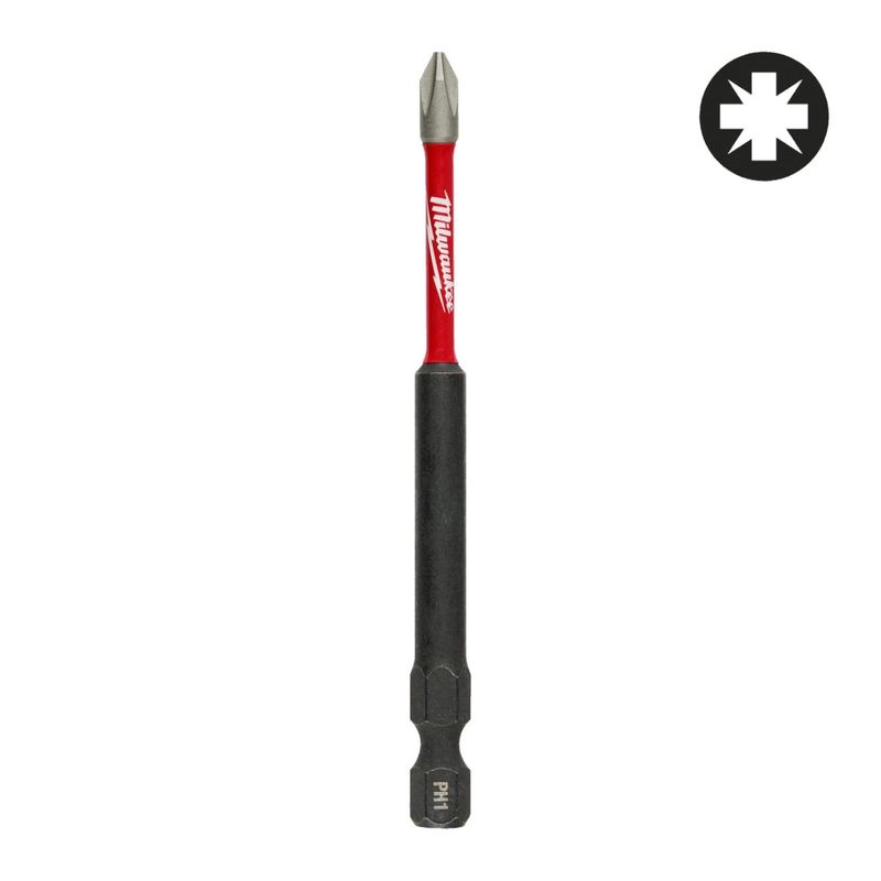 Biti PZ pentru surubelnite Milwaukee SHOCKWAVE IMPACT DUTY, flexibilitate SHOCK ZONE, varf forjat, otel special, 4932471573