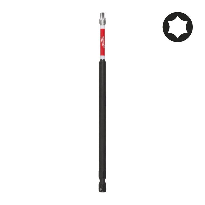 Biti Torx pentru surubelnite cu impact Milwaukee SHOCKWAVE IMPACT DUTY, Geometrie SHOCK ZONE, Varf forjat, Otel special, 4932500393
