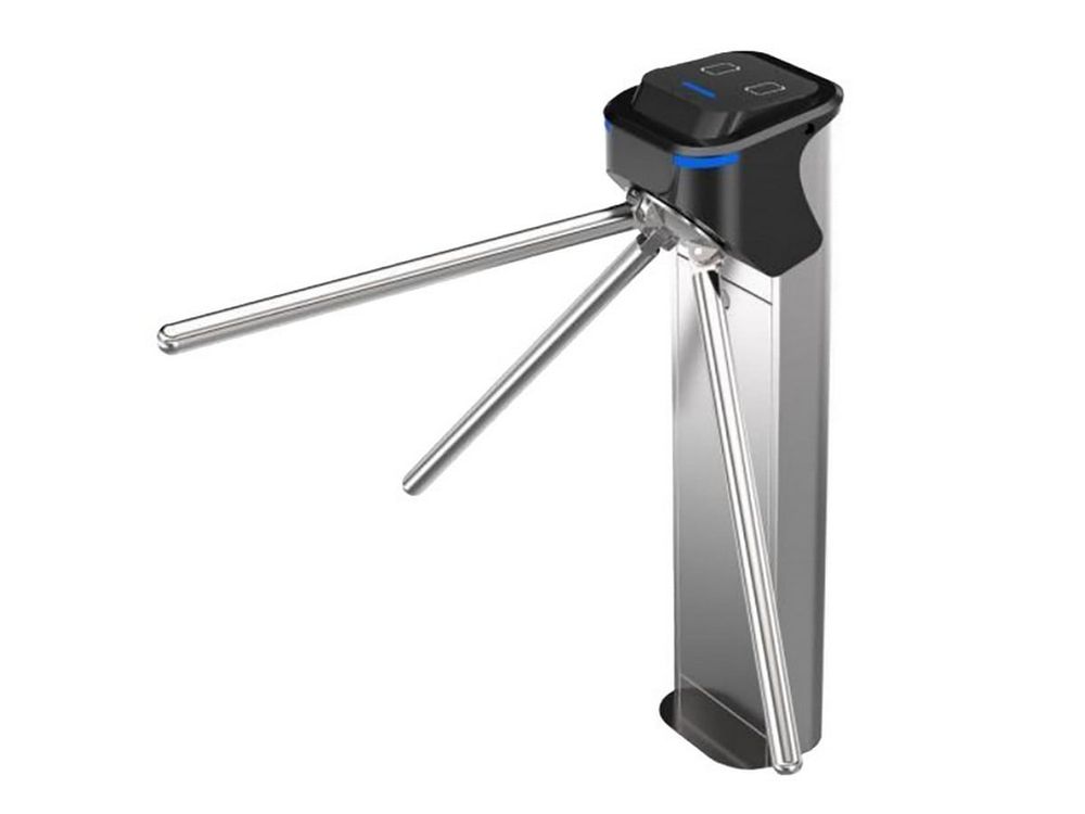 Turnichet tripod semiautomat bi-directional, distanta trecere 550mm, LED-uri indicatoare, otel inoxidabil si plastic, IP4X, BMTT-1219