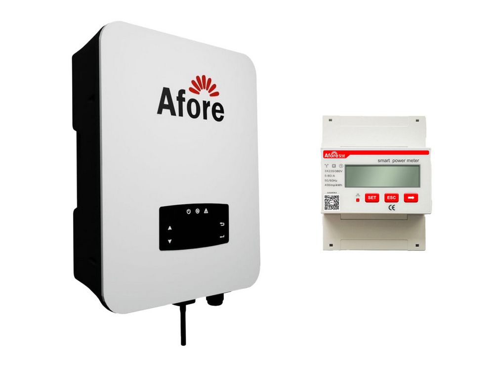 Kit invertor On-Grid trifazat 5kW si contor de energie 50kWA, Afore BNT005KTL+SMART