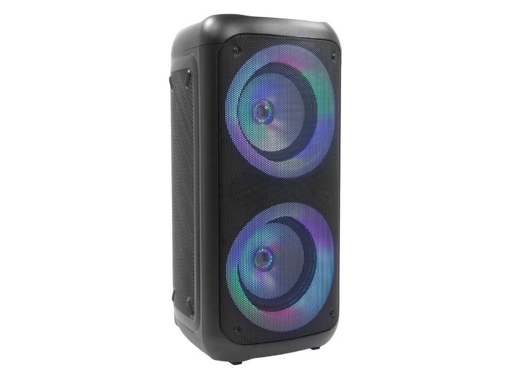 Boxa portabila BoomTone DJ TRAVELER400, 2x8 inch/20cm, 100 W RMS, Bluetooth 5.0 TWS, USB/SD, baterie 2200 mAh, lumina integrata, maner telescopic