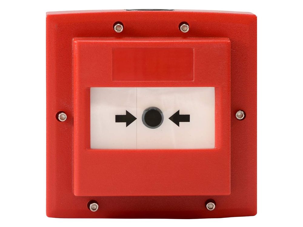 Buton manual de incendiu adresabil protocol Enea – Inim, resetabil cu cheie, fara sticla, rosu, 27.6V, IP67, EN54, EC0011E