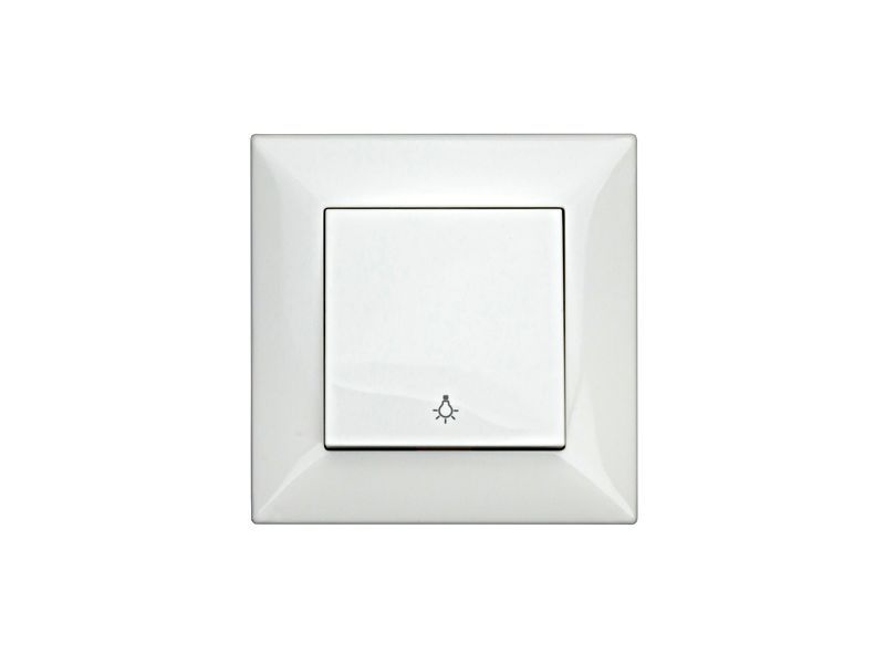 Buton normal/deschis , alb, conexiune cu surub, Schrack