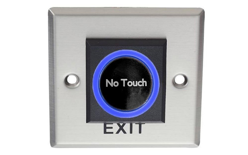 Buton de iesire fara atingere, senzor infrarosu, LED de stare, montaj incastrat, din aluminiu, Sebury NBT-006