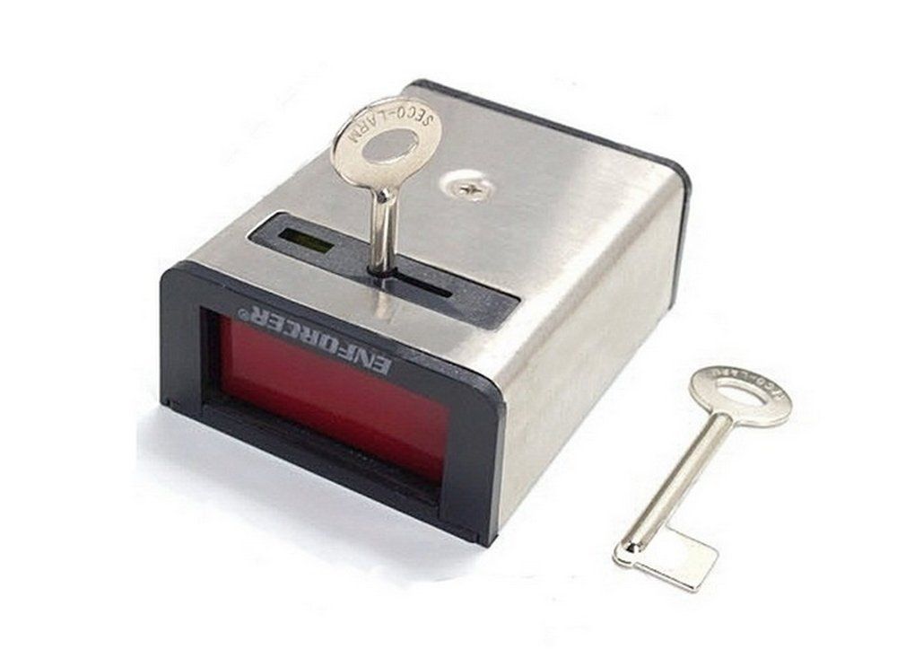 Buton de panica, cu retinere, din metal, 2 chei, SS077