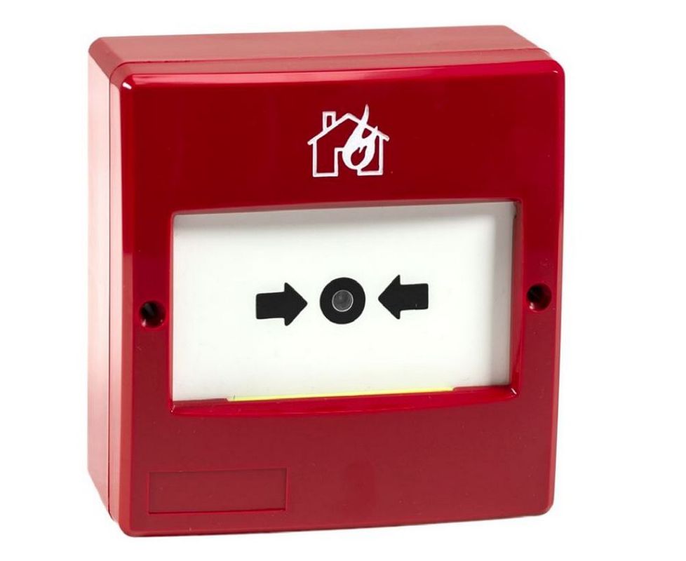 Buton de panica incendiu, adresabil, LED, IP40, ABS, Detnov MAD-450-I