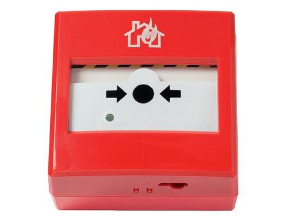 Buton manual de incendiu conventional interior Inim IC0020Y, resetabil, LED multicolor, 10-30V, 260-600 Ohm, EN54-11