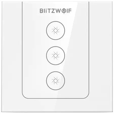 Intrerupator inteligent 3 canale, cu Wi-Fi, compatibil cu Tuya Smart, BW-SS9 EU 3 way BlitzWolf