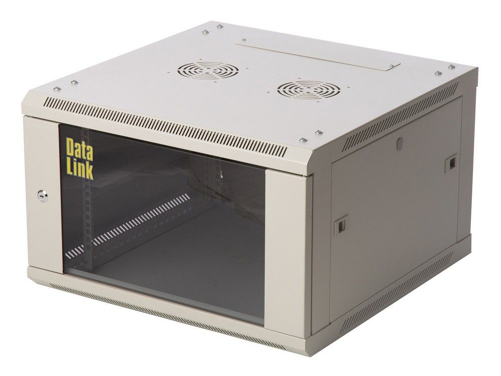 Cabinet metalic, RACK 18U, 19 Inch, 600 x 600 mm, perete, gri, usa de sticla, DataLink, RACK-18U-6060-GRI