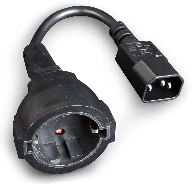 Cablu adaptor C14 tata - Schuko mama pentru UPS, PC-SFC14M-01